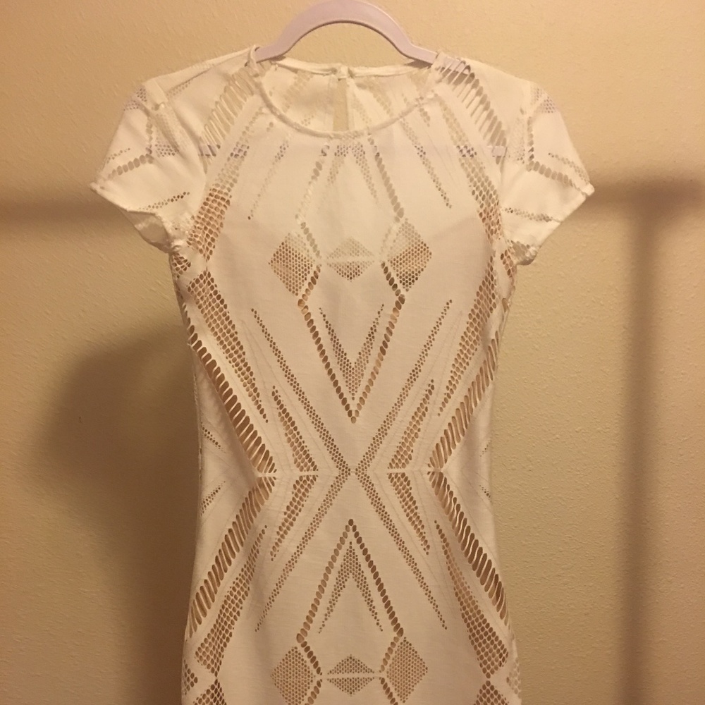 XS White Knee Lenght Dress